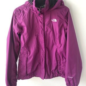 Purple Northface rain shell jacket
